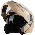 Steelbird SBA-7 7Wings ISI Certified Flip-Up Helmet for Men and Women with Inner Smoke Sun Shield (Large 600 MM, Dashing Desert Storm)