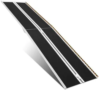 GarveeTech Portable Wheelchair Ramp 7FT, Weight Capacity Up to 800 Lbs, for Home, Steps, Stairs, Doorways, Curbs, Portable Aluminum Foldable Mobility Scooter Ramp