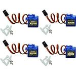 Bydroid 180 Degree Rotation SG 90 Micro/Mini Servo Motor for RC Planes, Cars and Robots - Pack of 4