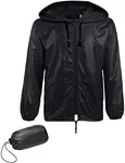 COOFANDY Mens Breathable Rain Jacke