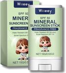 Sunscreen Stick SPF 50 PA+++, Sunblock Stick, SPF 50 Face Moisturiser, Waterproof All Day Sun Cream Against UVA & UVB, Fragrance Free Travel Sunscreen For Daily Use, Delicate, Sensitive Skin