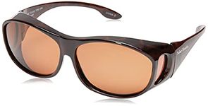 Solar Shield Eldorado Polarized Rectangular Sunglasses ,Tortoise,54 mm