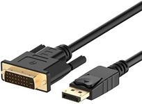 Rankie DisplayPort (DP) to DVI Cable, Gold Plated, 1.8 m (Black)