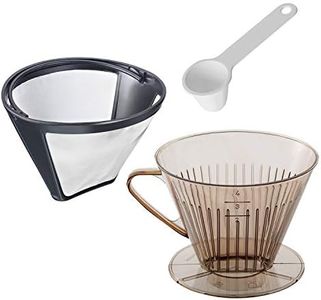 Westmark Set de café, 3 unidades, Filtro permanente, Filtro de café tamaño 4 + cuchara dosificadora, Acero inoxidable/Plástico, Kaffee, Transparente/Blanco/Plateado/Negro, 244322E8