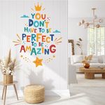 Pumkins You are Amazing Inspirational Splendor Quote Wall Stickers for Kids Room Bedroom Living Room Door Study Boho Nursery Wall Decoration Wall Sticker for Baby Boy Girl Playroom Decor