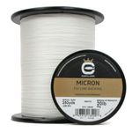 CORTLAND Micron Durable Tight Round Braid Smooth Low-Friction Finish Stretch-Resistant Virtually Tangle-Free Fly Line Backing for Freshwater & Saltwater, White, 20 LB / 250 YDS