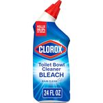 Clorox Toilet Bowl Cleaner, Clinging Bleach Gel, Rain Clean - 24 Ounces (Package May Vary)
