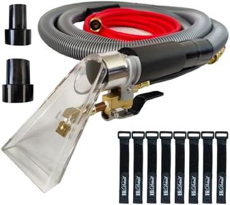 HiDetail Shop Vac Extractor Kit with Wand and Hose, Adapter Converts Vacuum to carpet & upholstery Extractor for auto detailing & home, large, silver/black, HIDV2