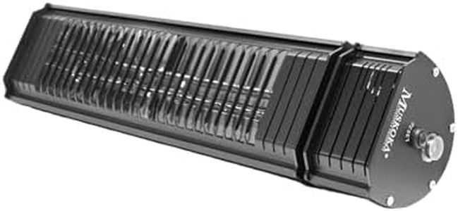 SunWave 1500 Watt Electric Infrared Patio Heater, Wall Mounted Patio Heater, Outdoor/Indoor Infrared Heater With 5 Heat Settings Wireless Remote