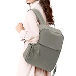 WEPLAN Backpack Womens Small Work Bag Ladies Fashion Backpacks for Women Travel Backpack 14 Inch Laptop Rucksack with USB Charging Port Casual School Backpack for Business College,Gray