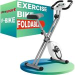 Ultrasport F-Bike Folding Exercise Bike 286 lbs Capacity, Extra Silent with Relax Foam Seat I Exercise Bikes for Home Use, Exercise Bike Foldable, Indoor Bike (white-silver)