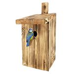 LEVIATAN Paridae Nesting Box | Nature for Great Tit 33 mm | Solid Wood I Ready-to-Use, No Assembly Required | Screwed Nesting Boxes for Birds | Tit Box, Bird House | Weatherproof