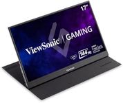 ViewSonic VX1755 17 Inch 1080p Portable IPS Gaming Monitor with 144Hz, AMD FreeSync Premium, 2 Way Powered 60W USB C, Mini HDMI, and Built-in Stand with Magnetic Cover