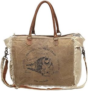 Myra Bags Waynight Express Large Weekender Upcycled Canvas Bag S-0955