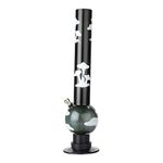 METIER® 16 inch Tall Transparent & Opaque Different Shapes Acrylic Water Bong. Tube Diameter 5cm (White Mushroom)