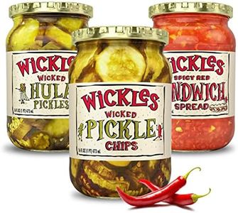 Wickles Pickles Spicy Pickle Variety Pack (3 Pack) - Wicked Pickle Chips, Wicked Hula Pickles & Spicy Red Sandwich Spread - Slightly Sweet, Definitely Spicy, Wickedly Delicious (16 oz Each)