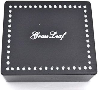GRASSLEAF LARGE WOODEN ROLLING BOX ROLL BOX SMOKING FOR YOUR SMOKING ACCESSORIES (BLACK)