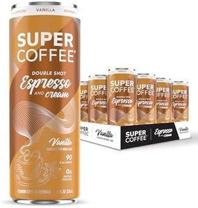 SUPER COFFEE Espresso, Iced Keto Coffee (0g Added Sugar, 90 Calories) [Vanilla] 11 Fl Oz, 12 Pack | Smart Coffee Drink - SoyFree GlutenFree