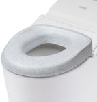 ThermoQuill Raised Toilet Seat Cushion - 3” Firm Cushioned Toilet Seat for Seniors and Post Surgery Recovery, Soft, Warm Toilet Riser Seat-Gray