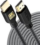 PowerBear 4K HDMI Cable 15 M | High Speed, Braided Nylon & Gold Connectors, 4K @ 60Hz, Ultra HD, 2K, 1080P, ARC & CL3 Rated | for Laptop, Monitor, PS5, PS4, Xbox One, Fire TV, Apple TV PC