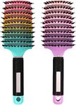 2 Pack Boar Bristle Hair Brush for 