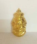 PUJA CELEBRATIONS, Brass Amman Devi Face - 6.5 inches, Height: 6.5 inches Breadth: 3.5 inches, Material: Brass, Weight: 110 gms (PCALN074-1)