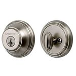 Baldwin 380 RDB 15 SMT CP RCAL Single Cylinder Round Deadbolt Featuring SmartKey, Satin Nickel