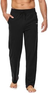 Butrends Pantalons de Jogging pour Hommes Pantalons décontractés de Yoga en Coton Pantalons de survêtement Respirants Pantalons d'entraînement à Fond Ouvert avec Poche