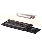 Fellowes Office Suites Deluxe Height Adjustable Under Desk Keyboard Manager/Keyboard Tray/Shelf with Wrist Supports, standard