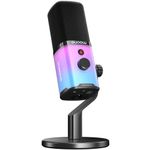 MAONO XLR/USB Gaming Microphone with Software, Dynamic PC Microphone with RGB for Streaming, Podcast, Vocal, Recording, Computer Mic with Mute Button, Gain Knob, Volume Control, Desktop Stand PD100X