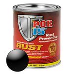 POR-15 Rust Preventive Coating- Gloss Black -1 pt - Stop Rust & Corrosion Permanently, Anti-Rust Non-Porous Protective Barrier