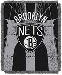 Northwest NBA Brooklyn Nets Unisex-Adult Woven Jacquard Throw Blanket, 48" x 60", Double Play