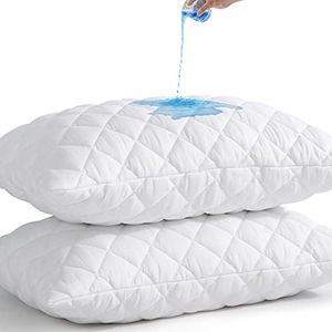 UNILIBRA Waterproof Pillow Protector Quilted King Size (Set of 2), Zippered Pillow Cover Noiseless Breathable White Pillows Encasement (21"X36")