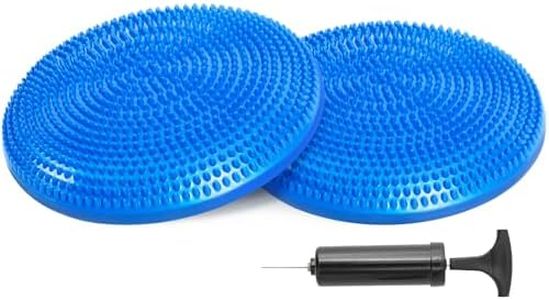 Primasole Balance Disc with Air Pump Wobble Cushion for Stability Workout 2 PCS Cobalt Blue Color PSS91NH052A