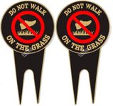 Do Not Walk On The Grass Signs For Yard Politely Reads Please Be Respectful: Protect Your Property! Lawn Aluminum Sign 6x12 inches （2Pack）