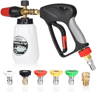 TOOLCY Foam Cannon Kit with Pressure Washer Gun 5000 PSI, 5 Pressure Washer Nozzle Tips, 1/4" Quick Connector, Industrial Grade, Quick Release