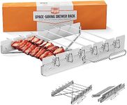 Yukon Glory BBQ Kabob Grill Rack | Rotating Kebab Skewers | Metal Skewers For Grilling | Collapsible Stainless Steel Kabob Skewers Holder | Grilling Accessories | Six Kebab Skewers