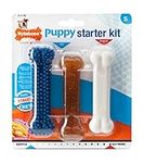 Nylabone Puppy Starter Kit, Pack of 3 Dental Dog Chew Bones, Teething, Gentle, Graduate, Small, for Puppies Up to 11 kg