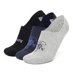 Levi's LS401 Men's Cotton Stretch No Show Non Terry Silicon Anti Slip Socks (Pack of 3)