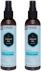 HASK Argan Oil Repairing 5-in-1 Leave In Conditioner Spray for all hair types, color safe, gluten-free, sulfate-free, paraben-free, cruelty-free - 6 Fl Oz (Pack of 2)