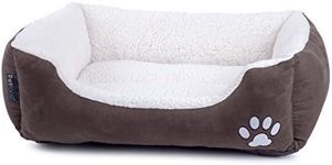 Petface SAMS Luxury Dog Bed, Brown/Cream