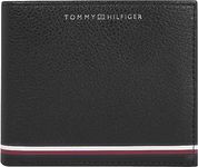 Tommy Hilfiger Men Extra Cc Wallet with Coin Compartment, Multicolor (Black), One Size