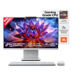 Lenovo IdeaCentre AIO Ryzen 7 7735HS 23.8" FHD IPS All-in-One Desktop (16GB RAM/512GB SSD/Win11/Microsoft 365 Basic + Office Home 2024/3Wx2 Speakers/5MP Camera/Wireless Keyboard & Mouse), F0HR008YIN