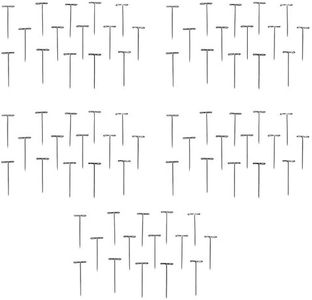 MILANO COLLECTION 75 Piece 5 Ct. Value Pack Premium Metal T-Pins for Hair Styling, Sewing, Wig Making, Mannequin Heads, Crafts- Silver