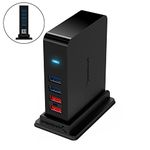 SABRENT 7 Port USB 3.0 HUB + 2 Charging Ports with 12V/4A Power Adapter [Black] (HB-U930)