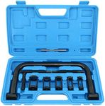 FreeTec 10PC Valve Spring Compressor Kit, Universal Valve Spring Compressor Tool with C Clamp and Pushers, Engine Valve Removal Tool Valve Compression Tool for Car Motorcycle ATV Small Engine