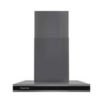 Russell Hobbs RHGCH603DS Midnight Collection 60cm T-Shaped Chimney Cooker Hood, Dark Steel