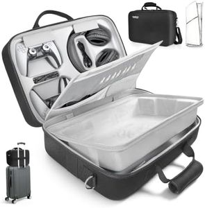 YMTGT Carrying Case for PS5/PS5 Pro/PS5 Slim, Shockproof Protective Travel Case Storage Bag Fits Console, Controller, Disk, Headset, Accessories for Playstation 5 Gamers Travel & Home Use