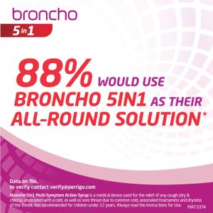 Broncho 5-in-1 Cough Syrup, 200ml – Multi-Symptom Relief
