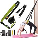 BTAMUD Yoga Strap for Stretching Back Bend Assist Trainer Leg Stretcher Strap w/Door Anchor & 2 Workout Wall Mount Anchors, Waist Flexibility Stretching Equipment for Yoga, Pilates, Dancing, Gymnastics